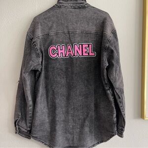 NWT Black Denim Long Sleeve Shacket